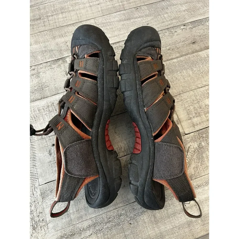Keen Newport H2‎ Men's Sz 9.5 Casual Hiking Sandals Burnt Orange Gray